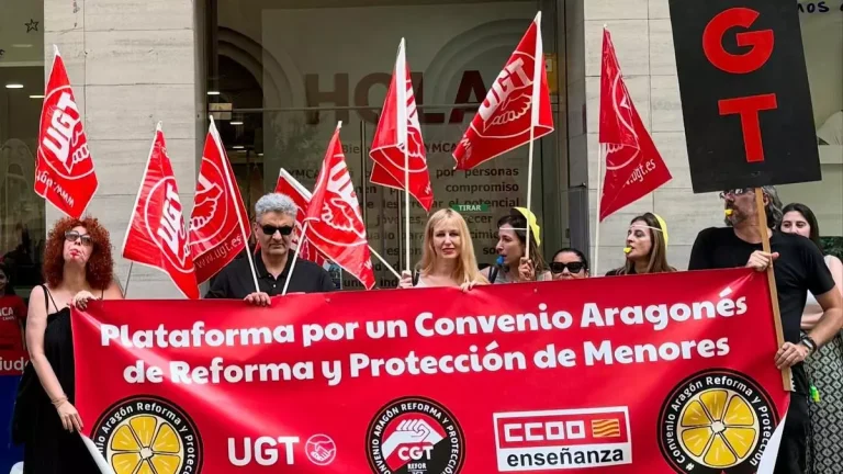 UGT, CGT Y CCOO DENUNCIAN LA RESPONSABILIDAD DEL GOBIERNO DE ARAGON EN LA SITUACION DEL SECTOR DE PROTECCION Y REFORMA DE MENORES