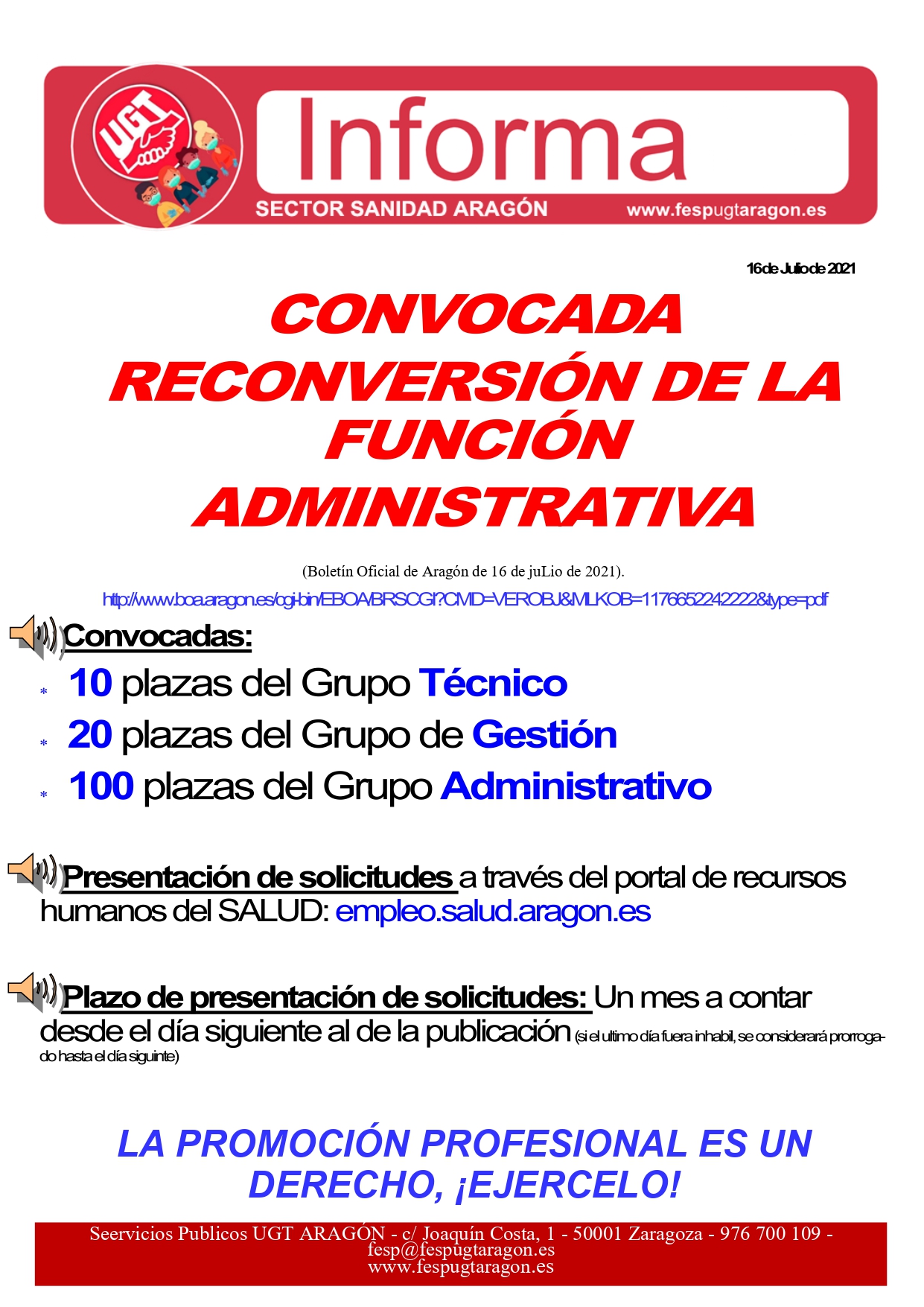 Convocatoria Reconversion Funcion Administrativa