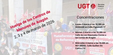UGT apoya la huelga en los centros de menores para exigir condiciones laborales dignas