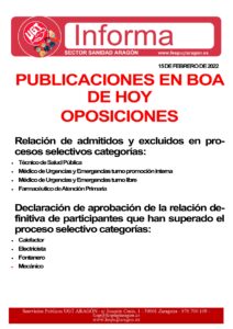 Publicaciones BOA Oposciones feb