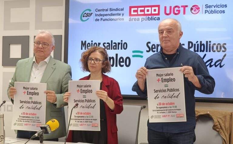 Concentraciones el jueves 30 de octubre para reclamar la subida salarial de 2025 de los empleados públicos