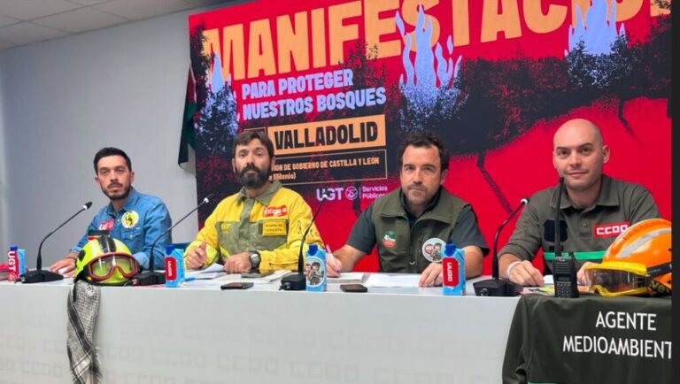 UGT y CCOO convocan una gran manifestación en Valladolid para exigir la dignificación de los colectivos de bomberos forestales y agentes medioambientales