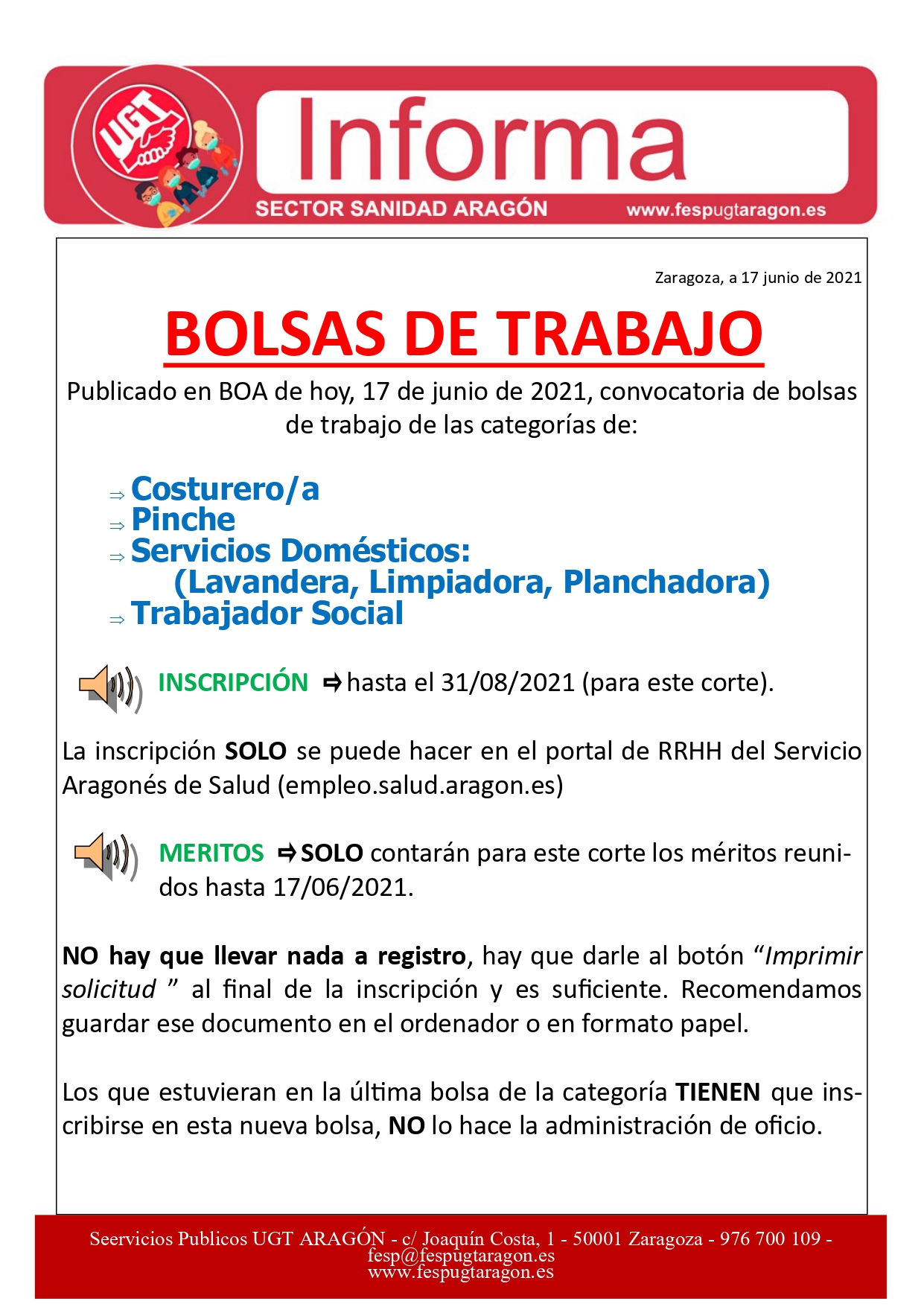 informa Bolsas Trabajo jun 21